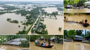 বন্যা-পাহাড়ধসে বিপর্যস্ত ৭ জেলা, প্রাণহানি বেড়ে ৫১