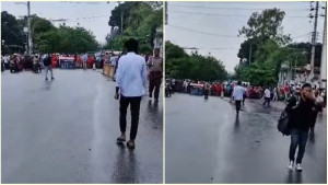 মহাখালী-তেজগাঁও সড়ক অবরোধ করে গার্মেন্ট শ্রমিকদের বিক্ষোভ, তীব্র যানজট