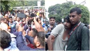 ধানমন্ডি ৩২-এ বিক্ষোভ ঘিরে সাংবাদিককে মারধরের অভিযোগ, উত্তেজনা
