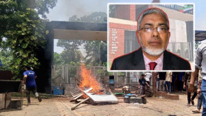 শিক্ষার্থীদের বাধার মুখে ইউএনও অফিসে ডুয়েট ভিসির যোগদান